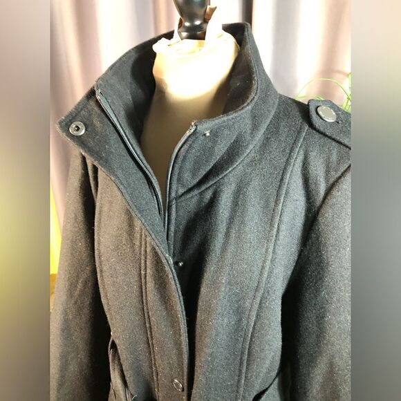 Calvin Klein mid length coat black size Medium - Picture 1 of 8